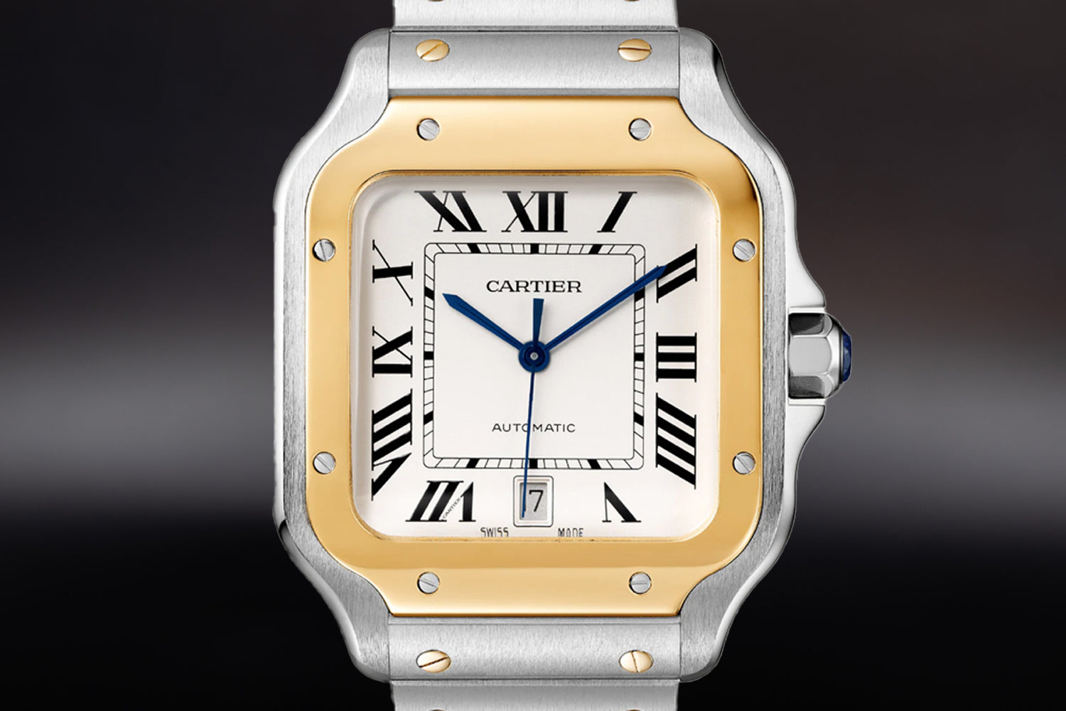 Cartier Santos De Cartier Two-Tone yellow gold and stainless steel size Large W2SA0009