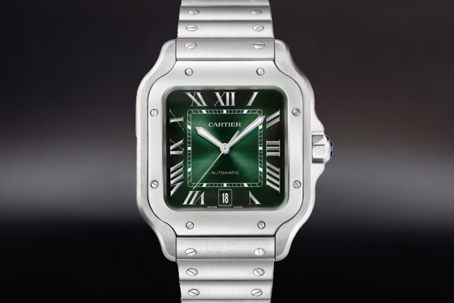 Cartier Santos De Cartier Green Dial size Large WSSA0062