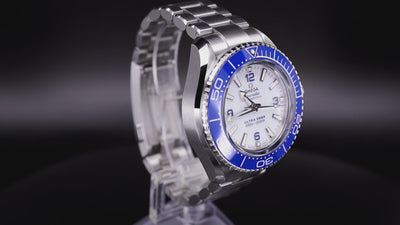 360 condition video of Omega Seamaster Planet Ocean Ultra Deep 6000M stainless steel with blue ceramic bezel 215.30.46.21.04.001